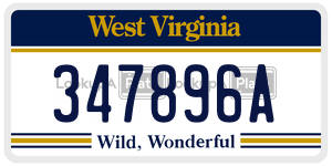 347896A  license plate in WV