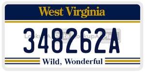 348262A  license plate in WV