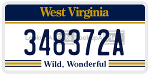 348372A  license plate in WV