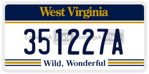 351227A  license plate in WV