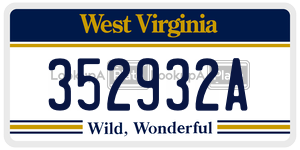 352932A  license plate in WV