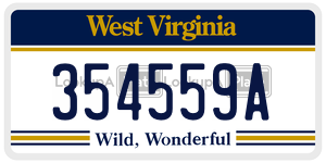 354559A  license plate in WV