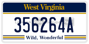 356264A  license plate in WV