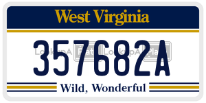 357682A  license plate in WV