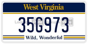 35G973 license plate in West Virginia
