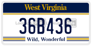 36B436  license plate in WV