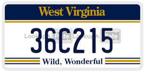 36C215  license plate in WV
