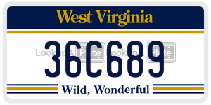 36C689 license plate in West Virginia