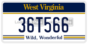 36T566  license plate in WV