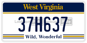 37H637 license plate in West Virginia