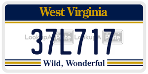 37L717  license plate in WV