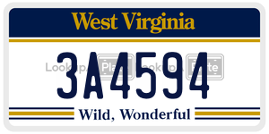 3A4594  license plate in WV