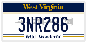 3NR286  license plate in WV