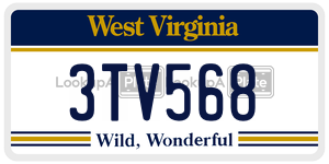 3TV568  license plate in WV