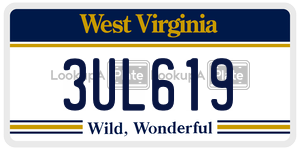 3UL619  license plate in WV