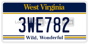 3WE782  license plate in WV