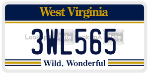 3WL565  license plate in WV