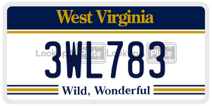 3WL783  license plate in WV