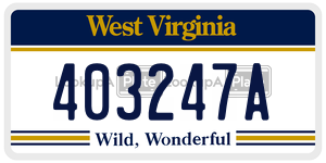 403247A  license plate in WV