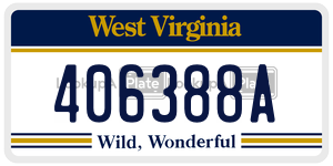 406388A  license plate in WV