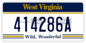 414286A  license plate in WV