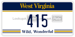 415  license plate in WV