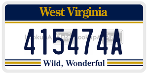 415474A  license plate in WV