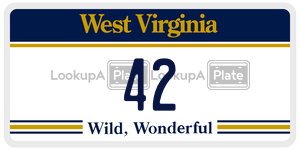 42  license plate in WV