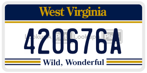 420676A  license plate in WV