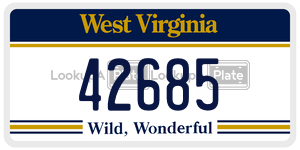 42685  license plate in WV