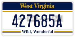 427685A  license plate in WV