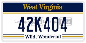 42K404  license plate in WV