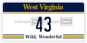 43  license plate in WV