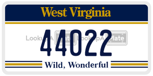 44022  license plate in WV