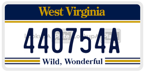 440754A  license plate in WV