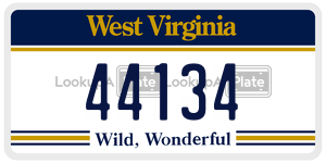 44134  license plate in WV