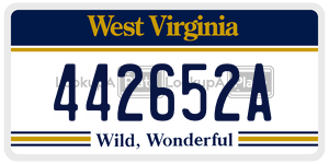 442652A license plate in West Virginia