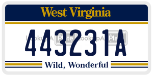 443231A  license plate in WV