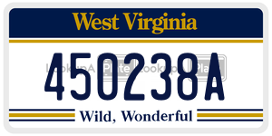 450238A  license plate in WV