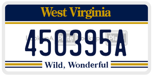 450395A  license plate in WV