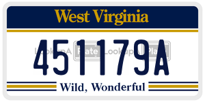 451179A  license plate in WV