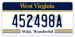 452498A  license plate in WV
