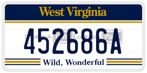 452686A  license plate in WV