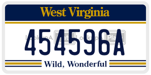 454596A  license plate in WV