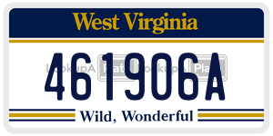 461906A  license plate in WV