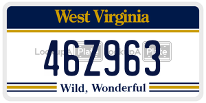 46Z963  license plate in WV