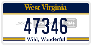 47346  license plate in WV