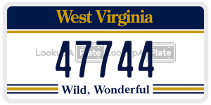 47744 license plate in West Virginia