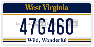 47G460  license plate in WV
