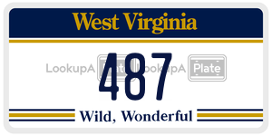 487  license plate in WV